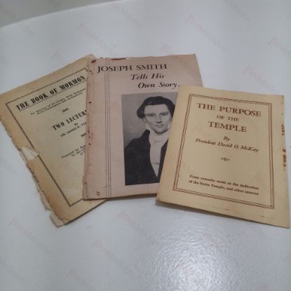 Picture of The Book of the Mormon : An Account of its Orgin, With Evidences of its Genuineness and Authenticity - Two Lectures by Dr James E Talmage; Joseph Smith Tells His Own Story; The Purpose of the Temple (Three Booklets)