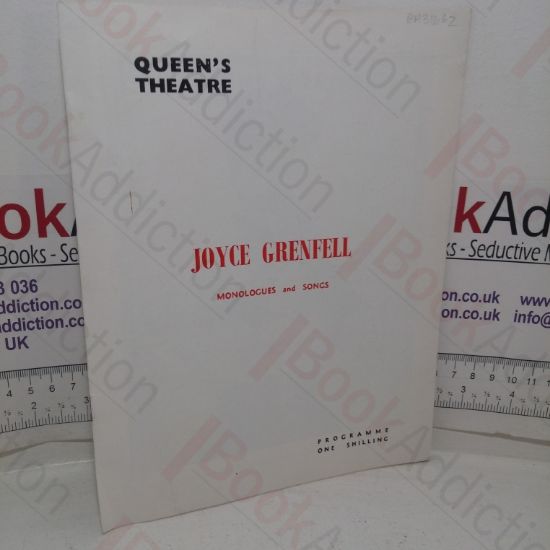 Picture of Joyce Grenfell: Monologues and Songs (Theatre Programme, Queen's Theatre, London, March 1965)