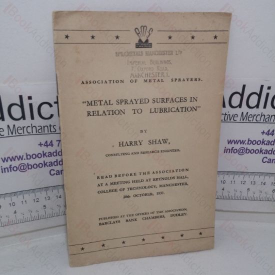 Picture of Metal Sprayed Surfaces in Relation to Lubrication