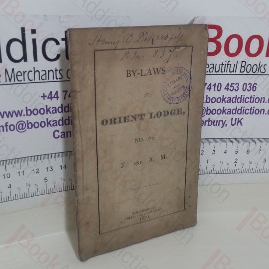 Picture of By-laws of Oreint Lodge, No. 272