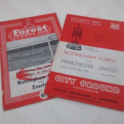 Picture of Two Football Official Programmes, Nottingham Forest versus Everton, FA Challenge Cup, Saturday 8th April 1967 and Nottingham Forest versus Manchester United, 28th October1967