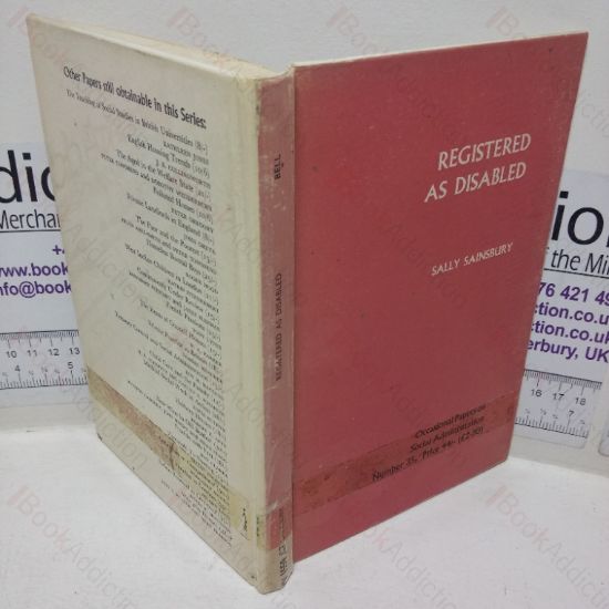 Picture of Registered as Disabled (Occasional Papers on Social Administration, No 35)