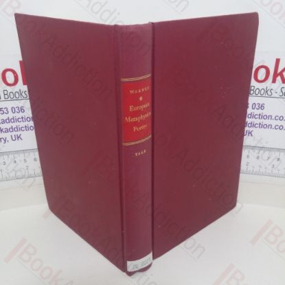 Picture of European Metaphysical Poetry (The Elizabeth Club series 2)