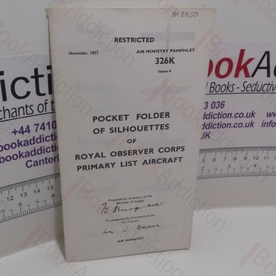 Picture of Pocket Folder of Silhouettes of Royal Observer Corps Primary List Aircraft, Issu 4 (Air Ministry Pamphlet 326K)