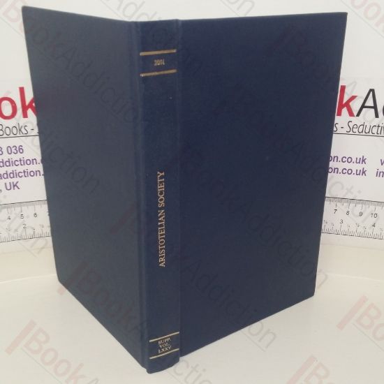 Picture of The Aristotelian Society: Supplementary Volume; LXXV, 2001