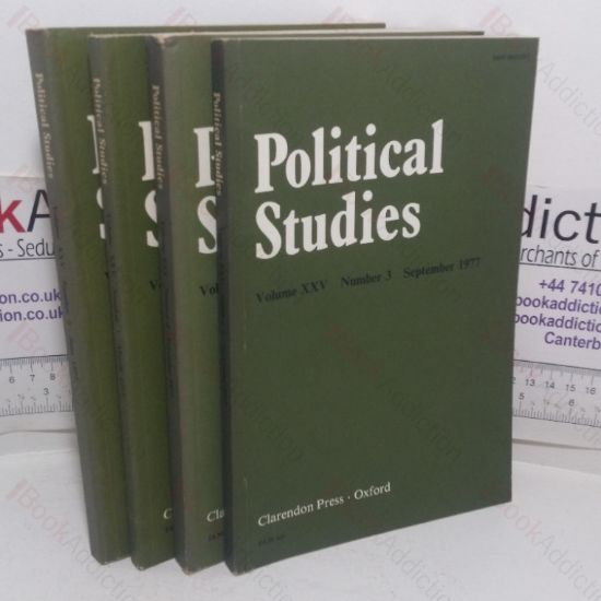 Picture of Political Studies, Volume XXV, 1977 (Journal of the Political Studies Association) (4 issues)