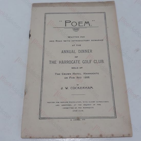 Picture of "Poem", Written for Harrogate Golf Club, 1906; Author's letter laid in (Presnentat