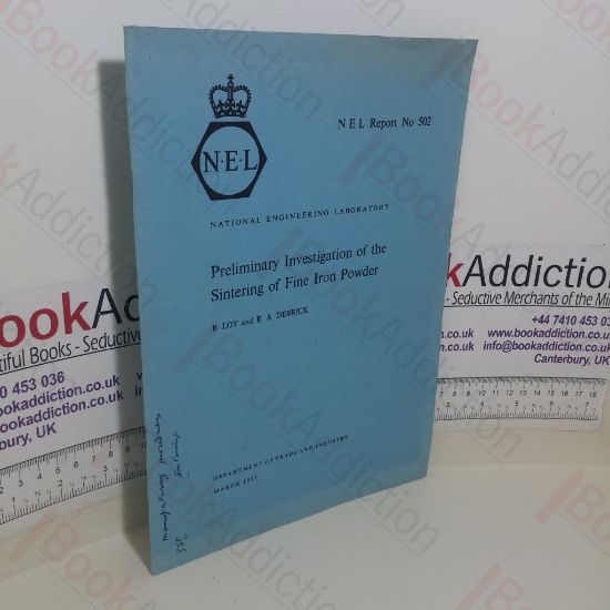 Picture of Preliminary Investigation of the Sintering of Fine Iron Powder (NEL Report No. 502)