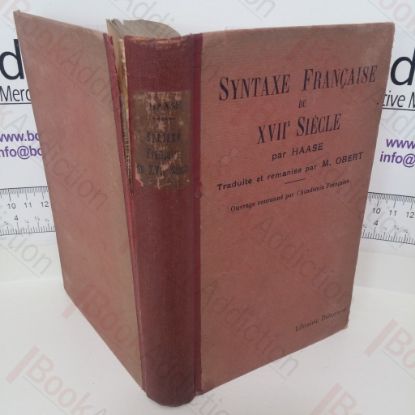 Picture of Syntaxe Francaise Du XVIIE Siecle