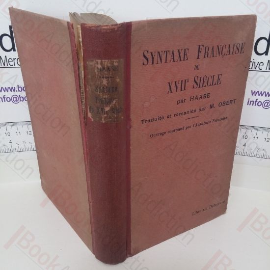 Picture of Syntaxe Francaise Du XVIIE Siecle