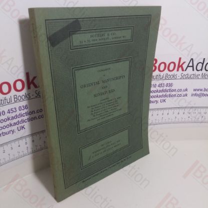 Picture of Catalogue of Oriental Manuscripts and Miniatures (Auction Catalogue, Sotheby's, London UK, 15th July 1970)