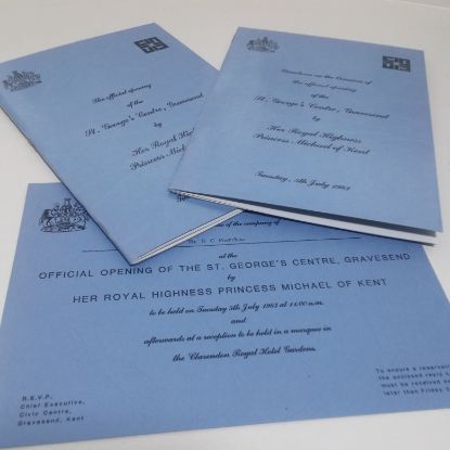 Picture of Booklets etc relating to the Opening of St George's Centre, Gravesend, on 5th July 1983 by Princess Michael of Kent