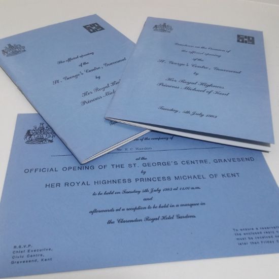 Picture of Booklets etc relating to the Opening of St George's Centre, Gravesend, on 5th July 1983 by Princess Michael of Kent