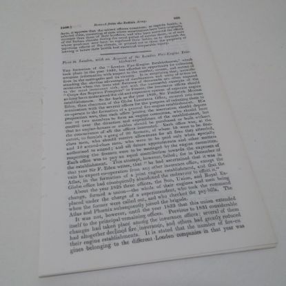 Picture of Fires in London, with an Account of the London Fire-engine Establishment (from The Journal of the Statistical Society of London, Volume 1, No. 5, September 1838