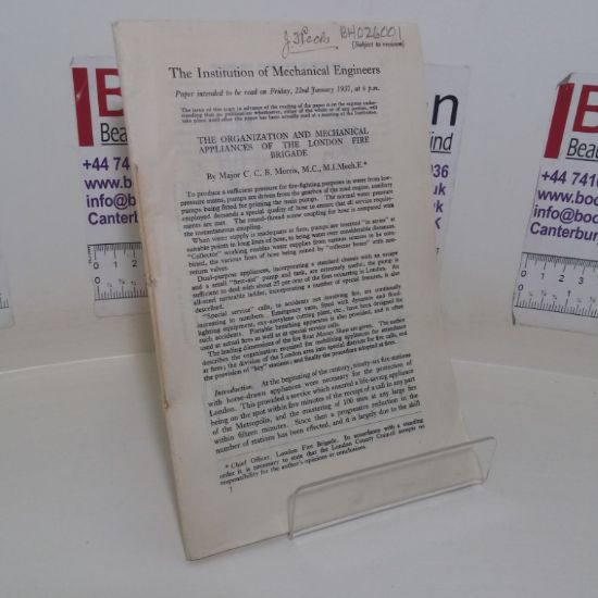 Picture of The Organisation and Mechanical Appliances of the London Fire Brigade