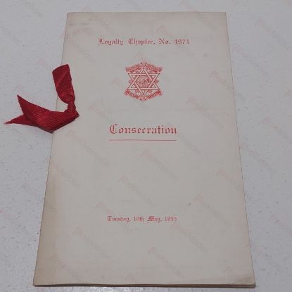 Picture of Loyalty Chapter, No. 4971, Consecration Programme, 10 May 1955
