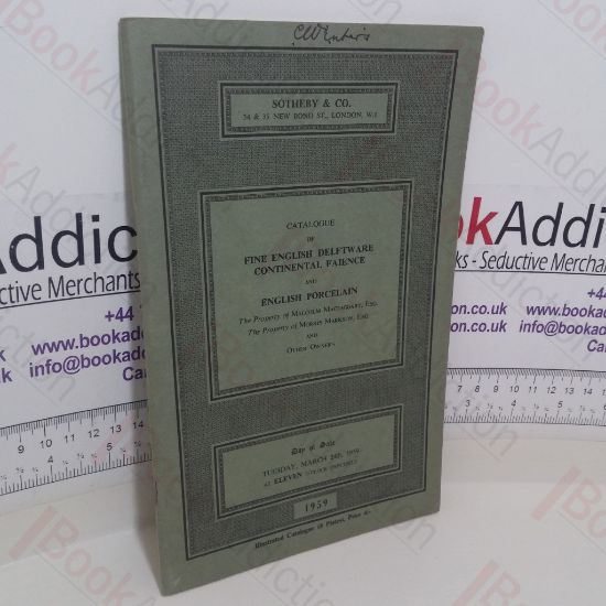 Picture of Catalogue of Fine English Delftware, Continental Faience and English Porcelain (Auction Catalogue, Sotheby and Co, London, March 24th, 1959)