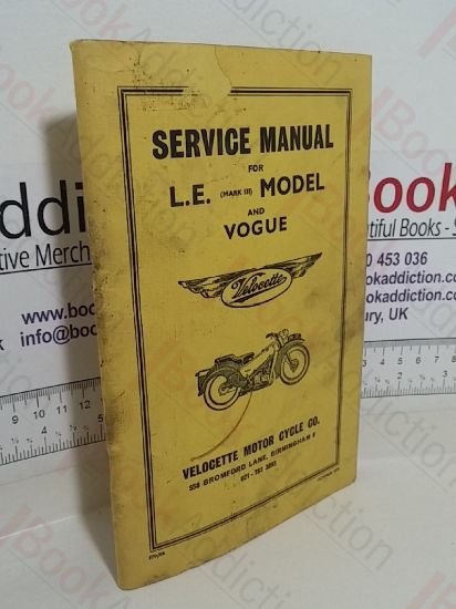 Picture of Velocette: Service Manual for L E (Mark III) Model and Vogue