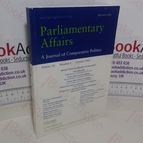 Picture of Parliamentary Affairs: A Journal of Comparative Politics (Volume 56, Number 4, October 2003)