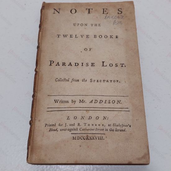 Picture of Notes Upon the Twelve Books of Paradise Lost, Collected from The Spectator