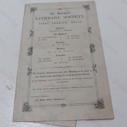 Picture of The Harrogate Literary Society, First Session, 1874-75