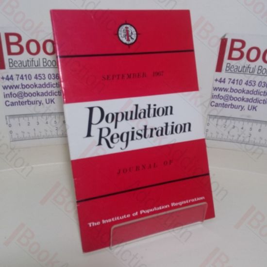 Picture of A History of the Registration of Births, Deaths and Marriages in England and Wales (Population Registration, Volume 5, No. 3, September 1967)