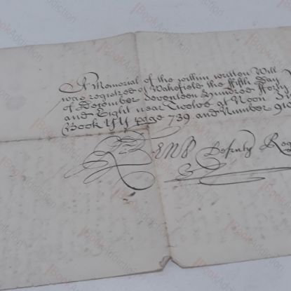 Picture of Last Will and Testament of William Knightson of Newbridge, in the County of York, 1733