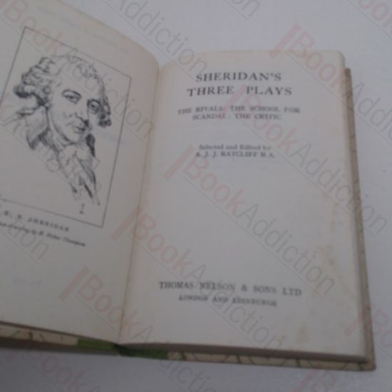 Picture of Sheridan's Three Plays (The Rivals; The School for Scandal; The Critic)