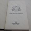 Picture of Why We Watched : Europe, America, and the Holocaust