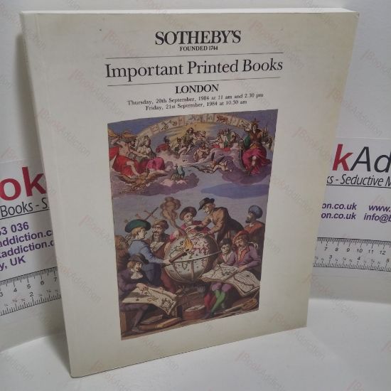 Picture of Important Printed Books, Atlases and Maps (Auction Catalogue, Sotheby's, London, 20-21 September 1984)