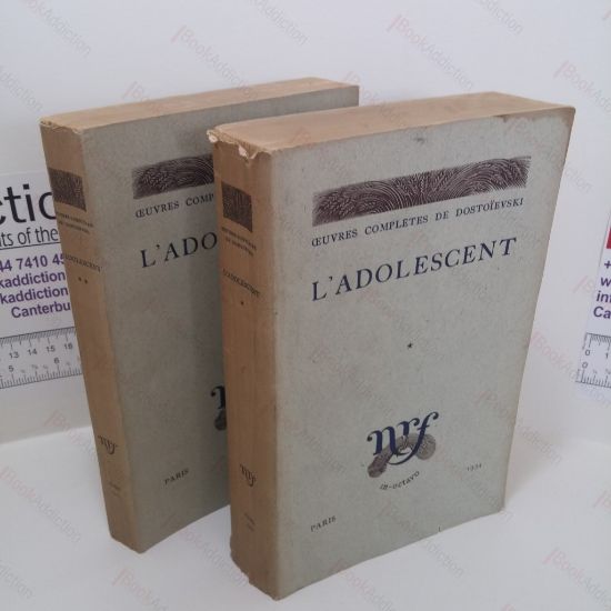 Picture of L'Adolescent (Editions de la Nouvelle Revue Francaise) (2 volumes)