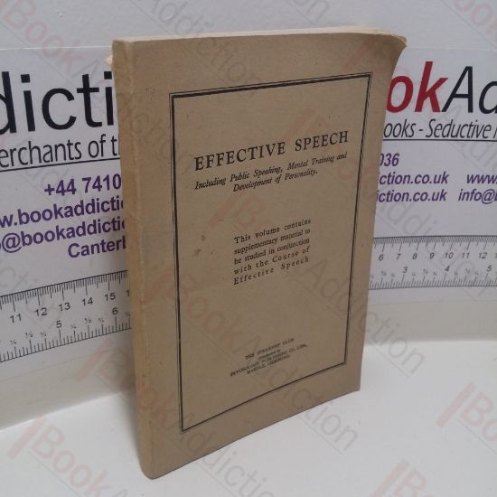 Picture of Effective Speech, Including Public Speaking, Mental Training and Development of Personality