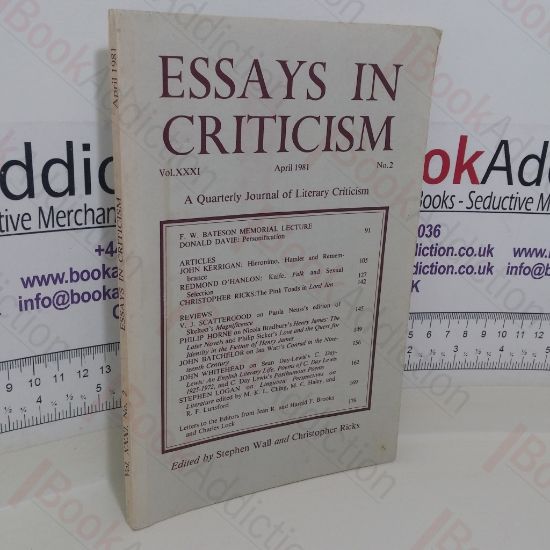 Picture of Essays in Criticism: Volume XXXI, No. 2, April 1981