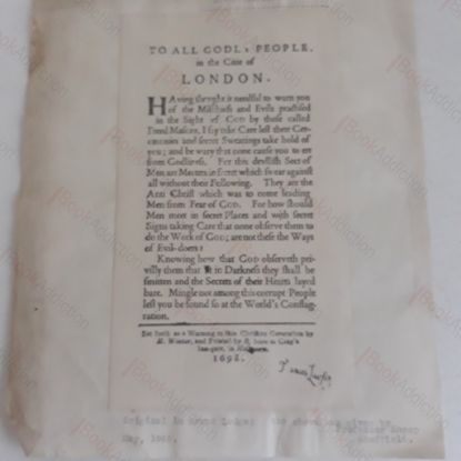 Picture of To All Godly People, in the Citie of London