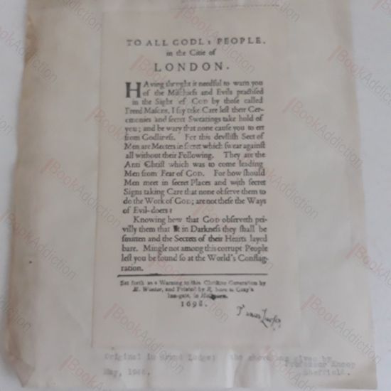 Picture of To All Godly People, in the Citie of London