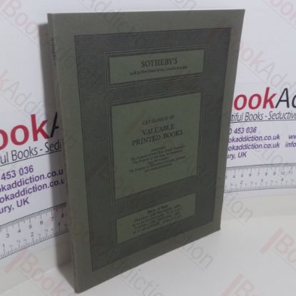 Picture of Catalogue of Valuable Printed Books (Auction Catalogue, Sotheby's, London, 24-26 November 1980)