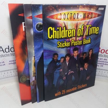 Picture of Doctor Who Sticker Poster Book, with 25 Reusable Stickers; Doctor Who A Tale of Two Time Lords Sticker Guide, with over 100 Stickers; Doctor Who Glow in the Dark Monsters Sticker Guide; Doctor Who Regeneration Sticker Guide, with over 100 Stickers (Doctor Who Sticker Book Collection, Four Volumes)