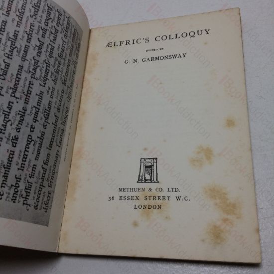 Picture of Aelfric's Colloquy (Methuen's Old English Library)