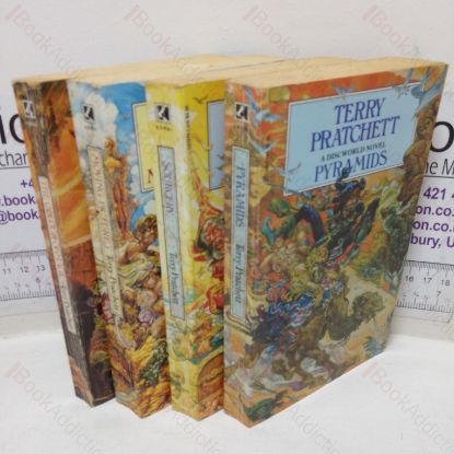 Picture of Moving Pictures; Sourcery; Pyramids; The Colour of Magic (Terry Pratchett Discworld Paperback Collection) (Four Volumes)